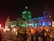 Belfast City Hall with rainbow lights
