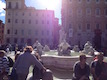 Italian square with small fountain